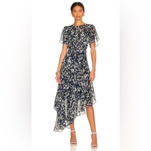 BNWT FLUTTER SLEEVE HIGH LOW MAXI FLORAL DRESS